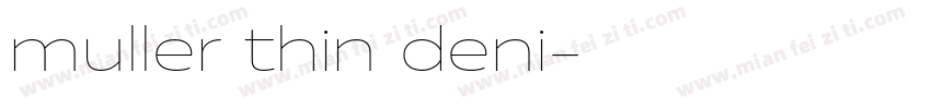 muller thin deni字体转换